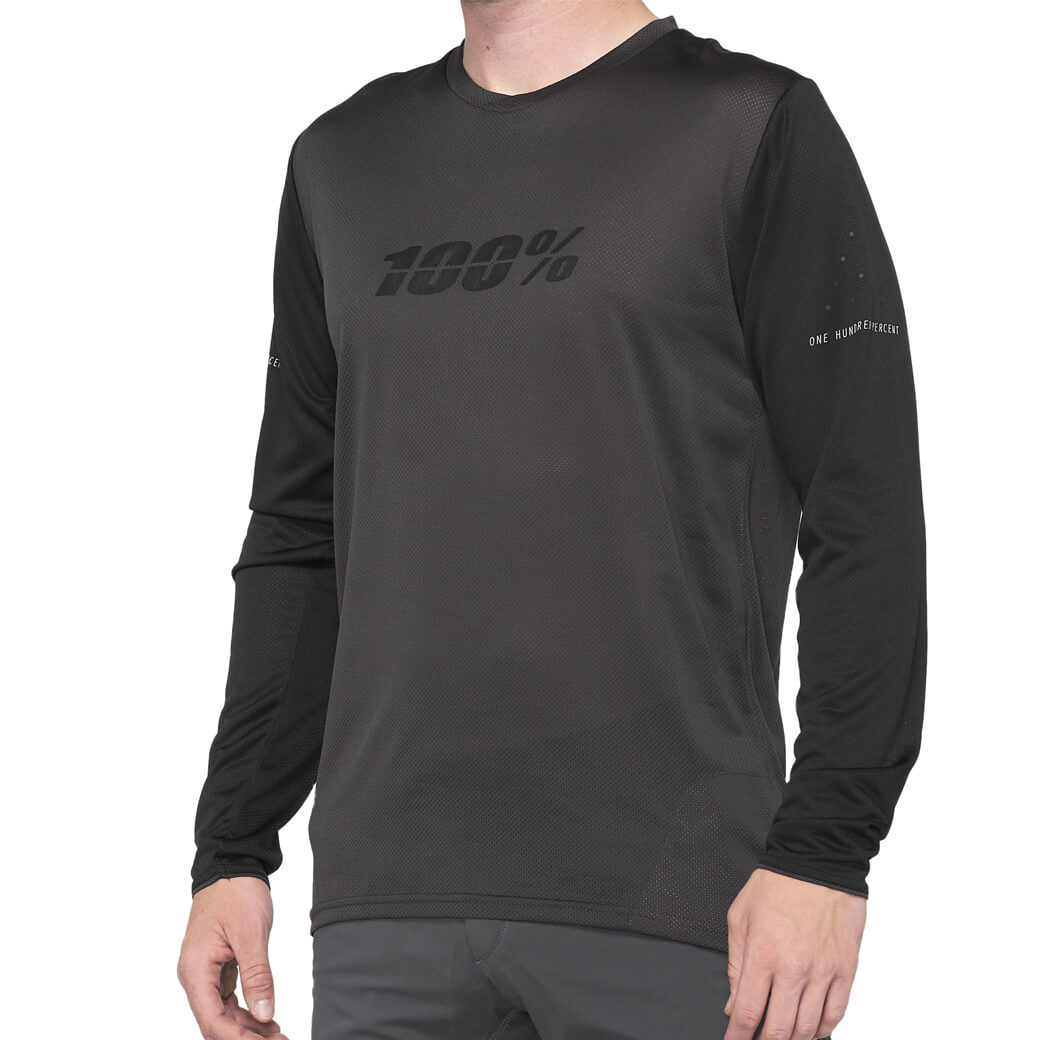 100% Ridecamp Long Sleeve Jersey (Charcoal)